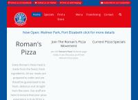 Roman's Pizza's website