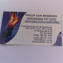 Phillip Van Rensburg Ortopediese Dienste (Edms) Bpk