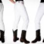 Ladies Slim Line White Jeans