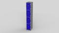 4 Tier plastic locker Flat top