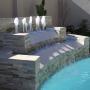 Pool Waterfall and Foam Jets