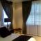 Bedroom: Beautiful new curtains, voile, wooden rods newly manufactured side tables and lampshades
