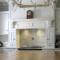 Customized green handmade tiles for a kitchen back splash with French words.