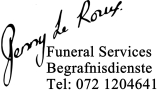 Jenny le Roux Funeral Services
