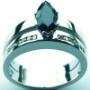 Marquise sapphire & diamond engagement ring