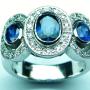 Sapphire & Diamond cocktail ring