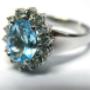 Topaz & Diamond cluster cocktail ring