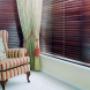 Wood Venetian with curtains