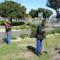 Muneeb and Norman are raking the leaves
