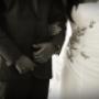 Bespoke soft chiffon draped wedding gown