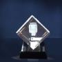 Crystal cube on corner