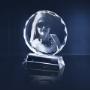 Round crystal engraved image