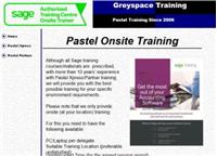 Greyspace Training and Pastel Accounting Support's website