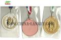 sport prize medal trophy with ribbon