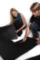 Black Interlocking Floor Tiles