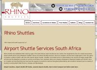 Rhino Shuttles's website