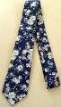 Navy Blue Floral Print Tie