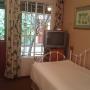 Single Room -All rooms look out on the lush garden