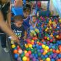 Babies in the ball pond