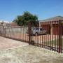 Palisade fence with gate