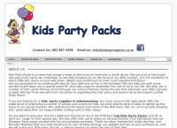 Kids Party Packs's website