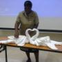 Towel origami training for housekeeping staff