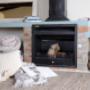 Fireplace in family suite
