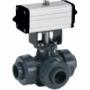 OMAL PVC Ball valve with DA Actuator