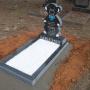 Baby Tombstone with Marble Chips