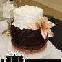 2 tier ruffle cake with edible lilly