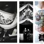 Black and White Vintage Wedding Cake