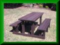 Recycled plastic picnic table