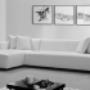 White Angel corner unit in leather