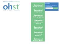 Ohst Occupational Health and Safety Training