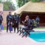 Students practicing boat entry