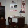 desk and tall shelf
