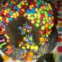 Smartie filled birthday cake