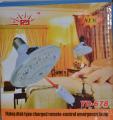 Flying disk type charged remote-control emergency lamp