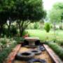 Our sandpit and beautiful garden