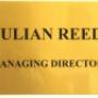 Door plaque made from Alugold
