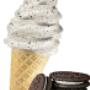 Cookies and cream soft serve ice cream