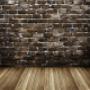 Brick Wall and Wooden Floor