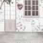 White Cottage & Floral Heart