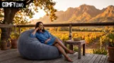 Corduroy Comfyzak Beanbag in Steel