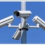 Eagle eye cameras on flood light pylon