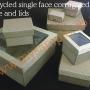 Recycled base and lid gift boxes with window
