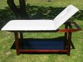Wooden framed massage table, bed plinth