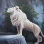 White Lion in a Cave