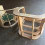 Dry joint frame for tub chair