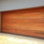 Meranti Wooden Horizontal slated garage door